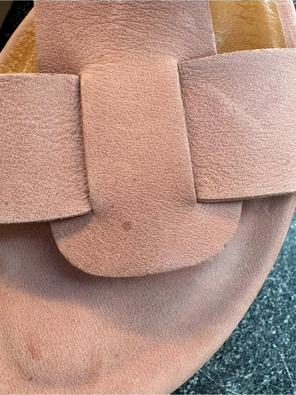 COCLICO Dusty Rose Platform Sandal with Wood-Look Wedge